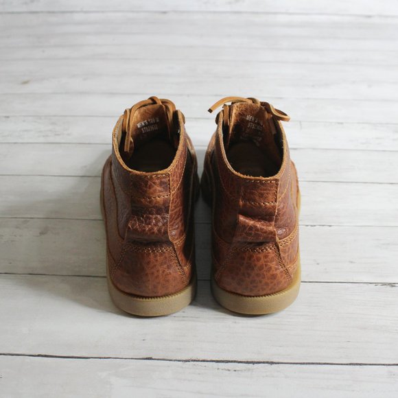 Sperry Men\'s Brown Leather Chukka Hi Top Boat Shoe Boots Size 9.5 M Lace